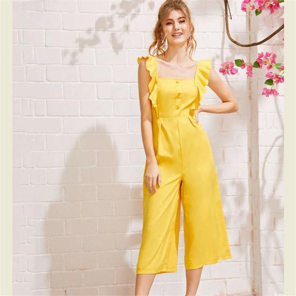 women's jumpsuits & rompers summer women elegant belt loose buttons casual wide leg pant jumpsuit overalls yellow plus size sunsuits, Black;white
women's jumpsuits & rompers summer women elegant belt loose buttons casual wide leg pant jumpsuit overalls yellow plus size sunsuits, Black;white