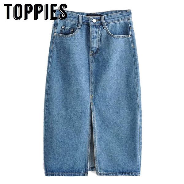 2019 vintage blue denim skirt women high waist straight skirt front split bottoms cowboy style fashion streetwear, Black
2019 vintage blue denim skirt women high waist straight skirt front split bottoms cowboy style fashion streetwear, Black