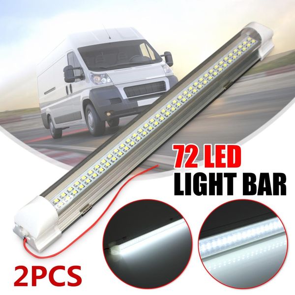 2pcs 12v 72 led car interior white strip lights bar lamp van caravan on off
2pcs 12v 72 led car interior white strip lights bar lamp van caravan on off