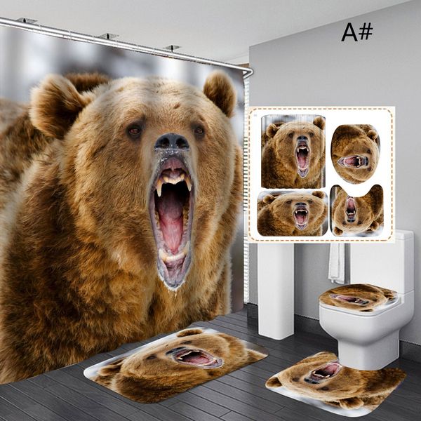 4pcs/set waterproof bear panda bathroom carpet bath shower curtain bathroom absorbent non-slip floor mat home lving decoration
4pcs/set waterproof bear panda bathroom carpet bath shower curtain bathroom absorbent non-slip floor mat home lving decoration