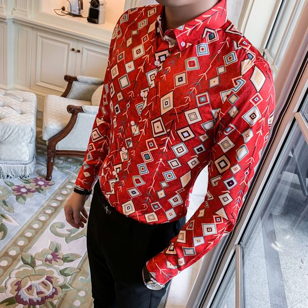 fashion 2019 men shirts british style long sleeve men dress shirt digital print slim fit night club tuxedo shirt party wear 3xl, White;black
fashion 2019 men shirts british style long sleeve men dress shirt digital print slim fit night club tuxedo shirt party wear 3xl, White;black