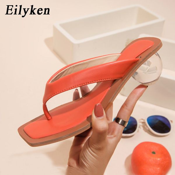 eilyken soft leather flip flops slippers fashion crystal transparent round ball heel sandals summer woman shoes, Black
eilyken soft leather flip flops slippers fashion crystal transparent round ball heel sandals summer woman shoes, Black