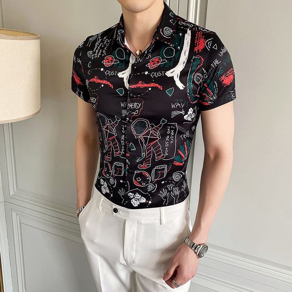 social guy flower shirt men's short-sleeved retro korean version of the trendy sloppy hair stylist red tide brand half-sleeved shirt, White;black
social guy flower shirt men's short-sleeved retro korean version of the trendy sloppy hair stylist red tide brand half-sleeved shirt, White;black