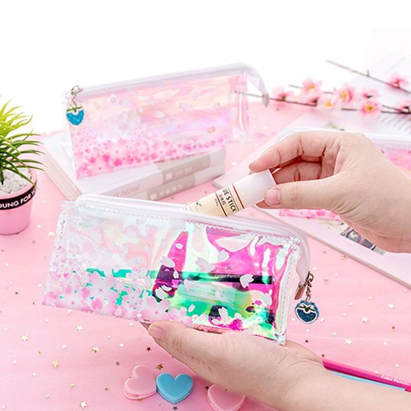 shining glitter laser pencil case cherry sakura pencil bag holographic stationery school office supply escolar papelaria girl
shining glitter laser pencil case cherry sakura pencil bag holographic stationery school office supply escolar papelaria girl
