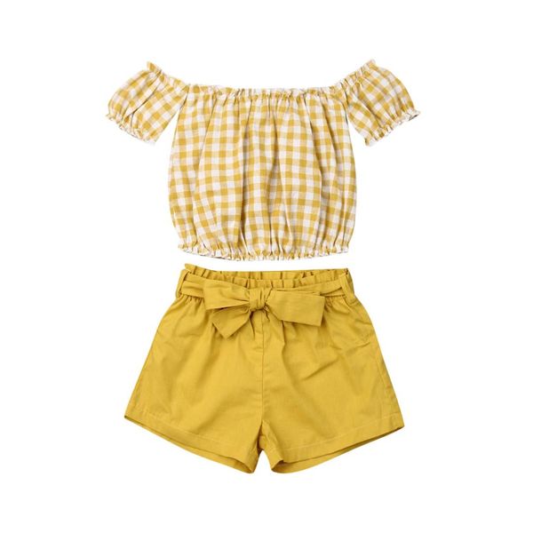 малыш малыш детские девочка одежда 1-6y желтый off shoulder crop plaid top шорты отдыха outfit, White
малыш малыш детские девочка одежда 1-6y желтый off shoulder crop plaid top шорты отдыха outfit, White