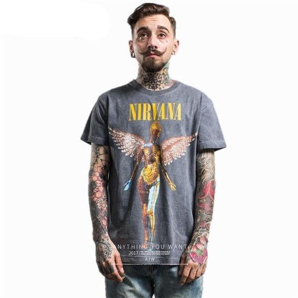 summer new men album cover men short sleeve cotton t shirt nirvana fashion male tee fine, White;black
summer new men album cover men short sleeve cotton t shirt nirvana fashion male tee fine, White;black