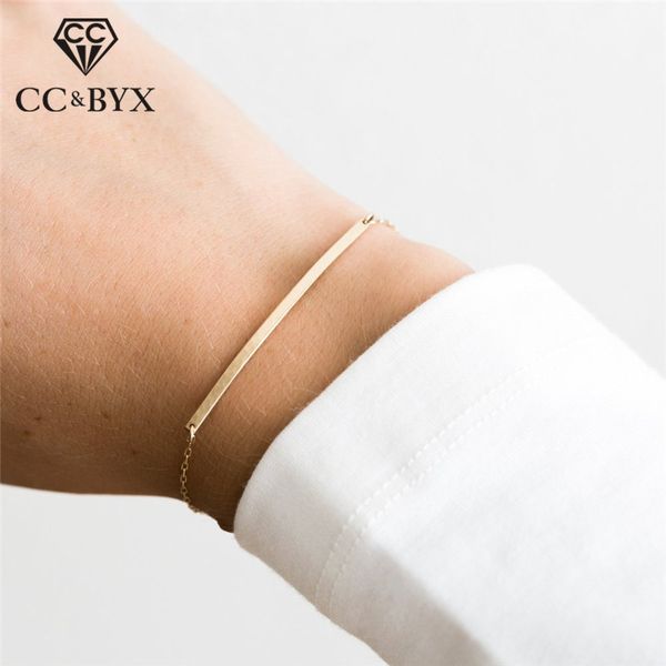 cc 925 sterling silver bracelets for women fashion jewelry charm bracelet chain bangles simple design career accessories ccb054, Golden;silver
cc 925 sterling silver bracelets for women fashion jewelry charm bracelet chain bangles simple design career accessories ccb054, Golden;silver