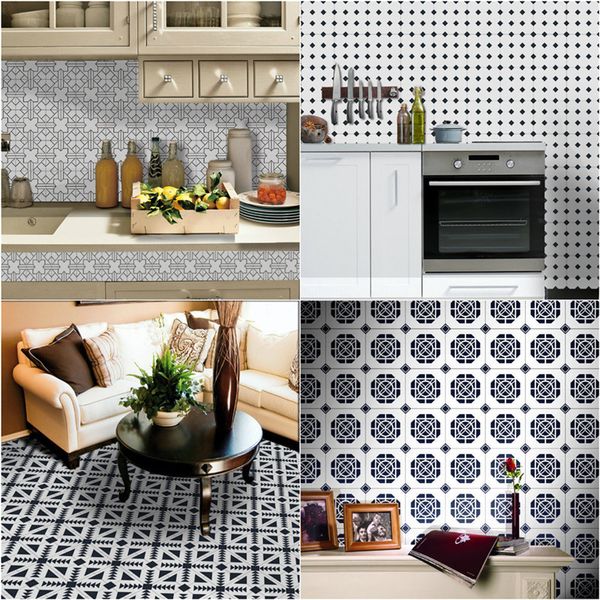 high-end black white 3d self-adhesive wall sticker geometric simulated european floor tile sticker home decoration diy mural
high-end black white 3d self-adhesive wall sticker geometric simulated european floor tile sticker home decoration diy mural