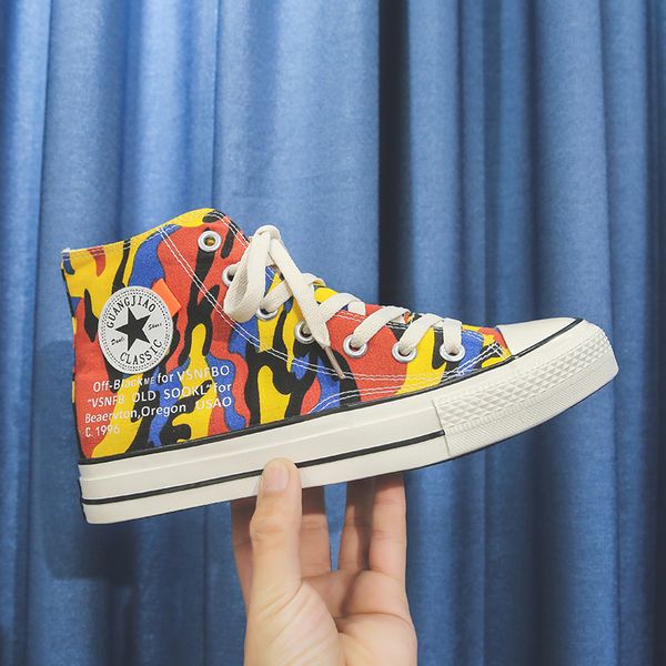 students ins board shoes red camouflage high canvas shoes mens korean version trend all-around street shooting personality style, Black
students ins board shoes red camouflage high canvas shoes mens korean version trend all-around street shooting personality style, Black