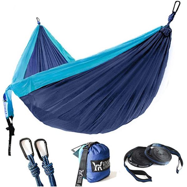 double camping hammock - lightweight nylon portable hammock, parachute double hammock for backpacking, camping, travel, beach, yard
double camping hammock - lightweight nylon portable hammock, parachute double hammock for backpacking, camping, travel, beach, yard