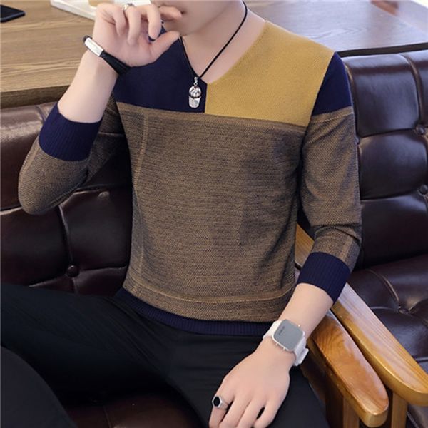 huapate fashion men's wool sweater base warm thick thick casual splicing color fashion v-neck pullover sweater, White;black
huapate fashion men's wool sweater base warm thick thick casual splicing color fashion v-neck pullover sweater, White;black