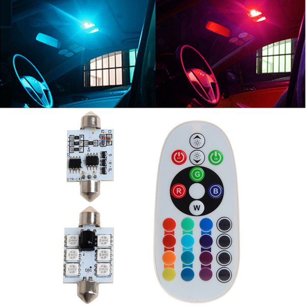 new 1 pair 42mm dc 12v 6 led rgb led dome vehicle car interior light+remote control
new 1 pair 42mm dc 12v 6 led rgb led dome vehicle car interior light+remote control