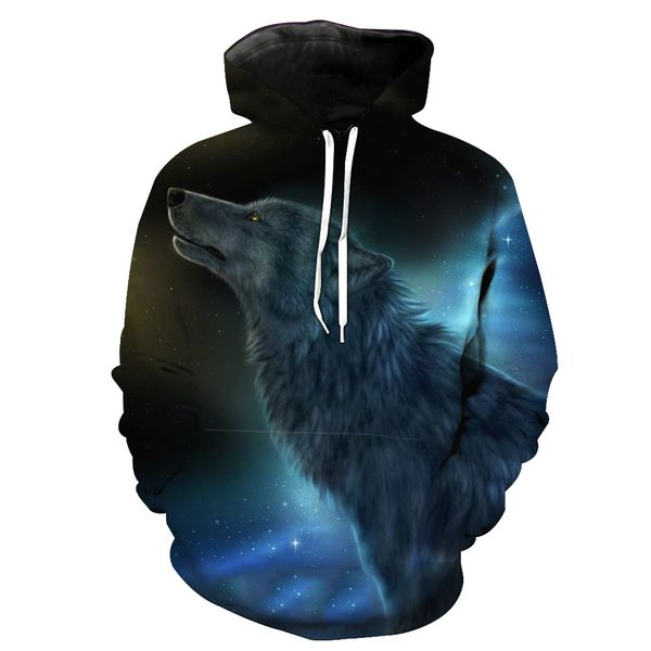 star wolf printed hat pocket cover men's tide hat men's wear printing blouse hoodies, Black
star wolf printed hat pocket cover men's tide hat men's wear printing blouse hoodies, Black