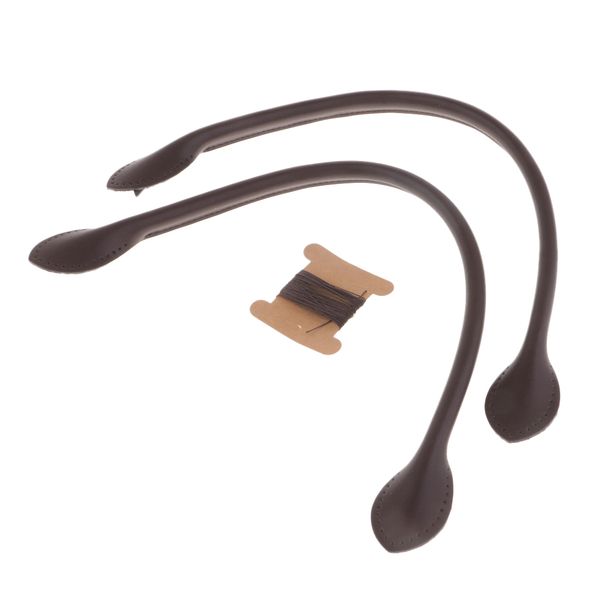 2 pieces 47cm leather handbag cross body shoulder bag strap handles replacement, Black 
2 pieces 47cm leather handbag cross body shoulder bag strap handles replacement, Black