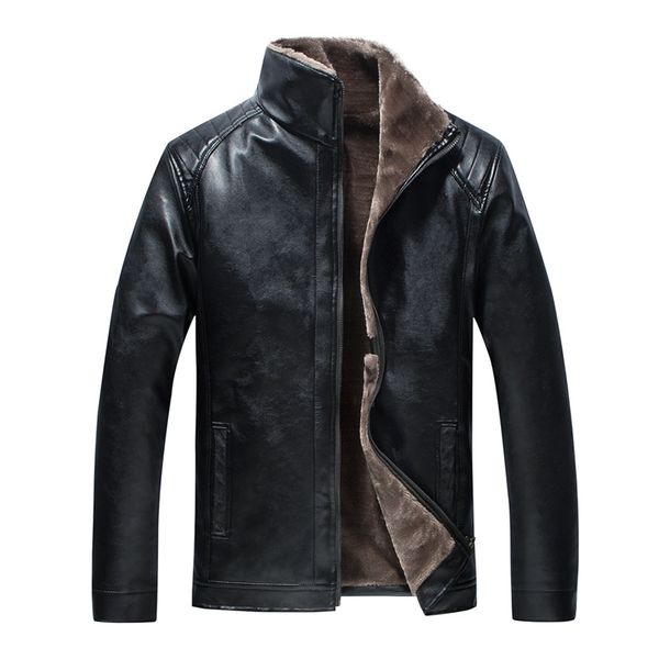 new leather jacket mens winter fleece men's thick motorcycle windproof warm coat male fashion brand clothing black,lj004
new leather jacket mens winter fleece men's thick motorcycle windproof warm coat male fashion brand clothing black,lj004