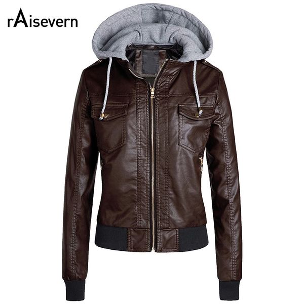 raisevern winter women hoodies zipper lether jacket 2019 new new women's jacket hooded detachable zipper short casual, Black;brown
raisevern winter women hoodies zipper lether jacket 2019 new new women's jacket hooded detachable zipper short casual, Black;brown