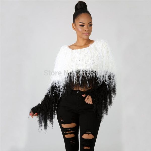 sequins tassel hand knitted sweaters women o neck long sleeve loose casual pullover mohair shaggy yarn jumper femme crop, White;black
sequins tassel hand knitted sweaters women o neck long sleeve loose casual pullover mohair shaggy yarn jumper femme crop, White;black