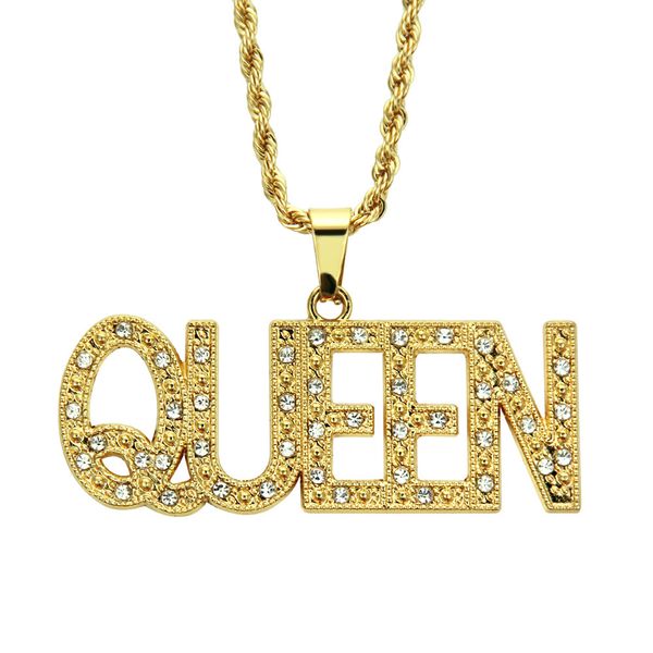 2020 designer necklace explosion models european and american fashion hip hop diamond necklace queen letter pendant pendant, Black
2020 designer necklace explosion models european and american fashion hip hop diamond necklace queen letter pendant pendant, Black