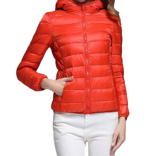 winter women solid color ultra light hooded long sleeve slim down jacket coat, Black
winter women solid color ultra light hooded long sleeve slim down jacket coat, Black
