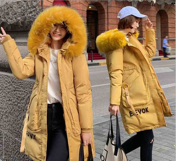 2019 autumn and winter new girl big fur collar down jacket female mid-length korean loose waist thick warm cotton coat, Black
2019 autumn and winter new girl big fur collar down jacket female mid-length korean loose waist thick warm cotton coat, Black