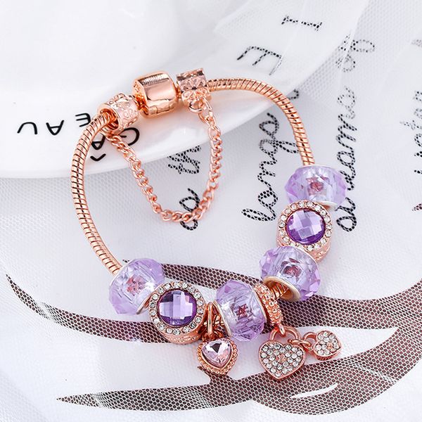 wholesale- european and american flower pendant bracelet suitable for pandora style diy rose gold plated bracelet jewelry ing, Black
wholesale- european and american flower pendant bracelet suitable for pandora style diy rose gold plated bracelet jewelry ing, Black