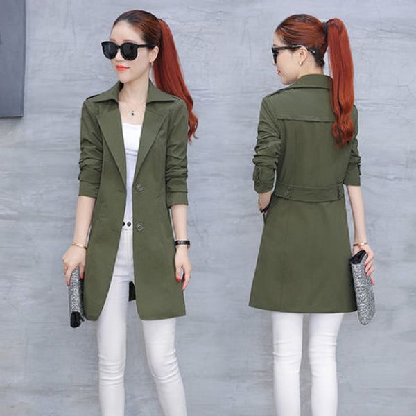 fashionable clothes in korean style windbreaker female spring autumn long slim women trench coat work wear lx1451, Tan;black
fashionable clothes in korean style windbreaker female spring autumn long slim women trench coat work wear lx1451, Tan;black