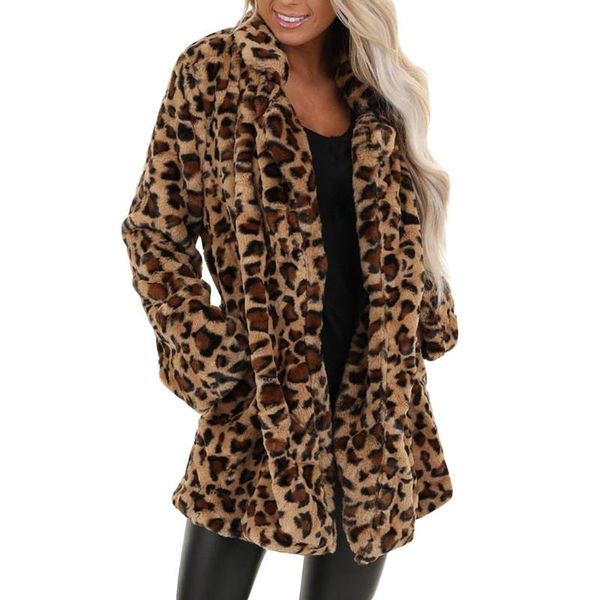women's leopard faux fur pocket fuzzy warm winter oversized outwear long coat winter warm soft zipper fur jacket female coats, Black
women's leopard faux fur pocket fuzzy warm winter oversized outwear long coat winter warm soft zipper fur jacket female coats, Black