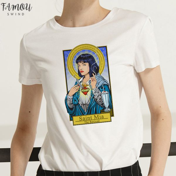 pulp fiction v neck t shirt female harajuku fun quentin tarantino movie mia wallace print summer casual fashion women t shirt, White
pulp fiction v neck t shirt female harajuku fun quentin tarantino movie mia wallace print summer casual fashion women t shirt, White