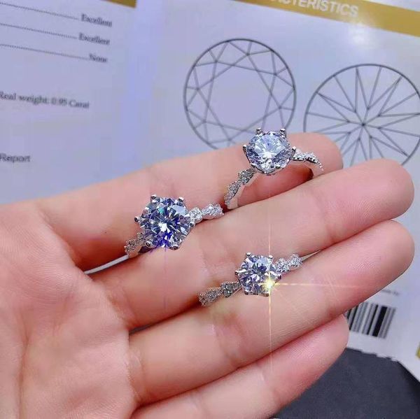 mossan diamond classic s925 sterling silver ring vvs1 clarity eight heart eight arrow cutting suitable for weddings and parties, Golden;silver 
mossan diamond classic s925 sterling silver ring vvs1 clarity eight heart eight arrow cutting suitable for weddings and parties, Golden;silver