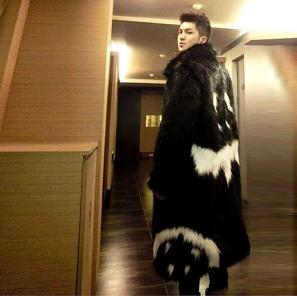 2018 winter fashion warm singer dj fancy robe fashion stitching jacket fur male stage faux fur coat trench coat, Black
2018 winter fashion warm singer dj fancy robe fashion stitching jacket fur male stage faux fur coat trench coat, Black