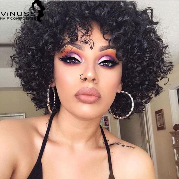 13x6 lace front wig kinky curly human hair wigs short curly pre plucked bleached knots glueless wig for black women vinuss, Black;brown
13x6 lace front wig kinky curly human hair wigs short curly pre plucked bleached knots glueless wig for black women vinuss, Black;brown