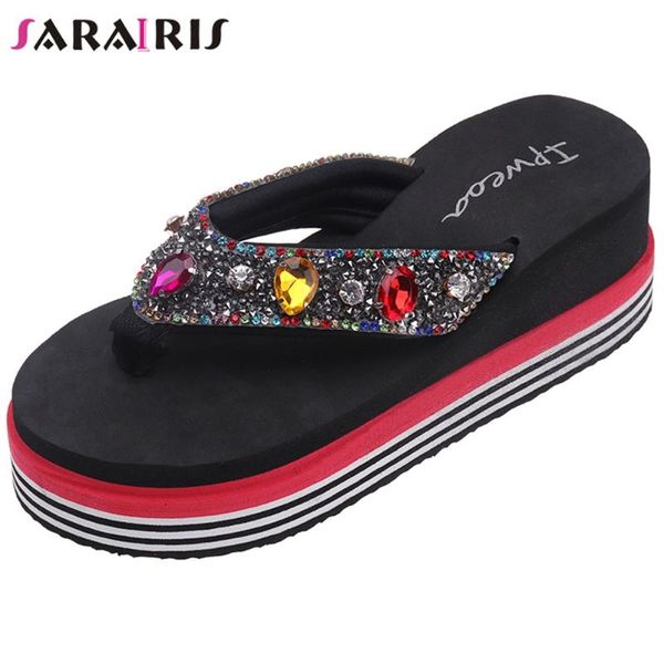 slippers sarairis fashion rhinestone flip flop women comfy wedges leisure ladies casual sweet platform shoes, Black
slippers sarairis fashion rhinestone flip flop women comfy wedges leisure ladies casual sweet platform shoes, Black