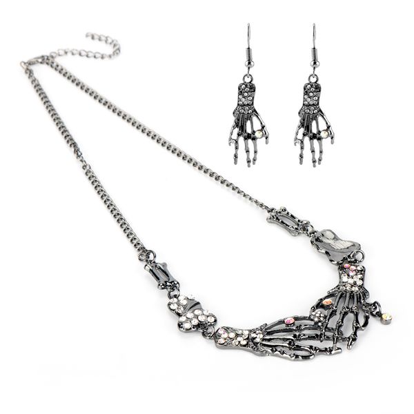 halloween cosplay jewelry set necklace earring horror skull hand claw necklaces charm choker sweater chain gift, Silver
halloween cosplay jewelry set necklace earring horror skull hand claw necklaces charm choker sweater chain gift, Silver