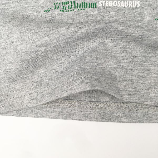 2019 summer new style young children cotton children's clothing casual cartoon dinosaur short sleeved t-shirt, White