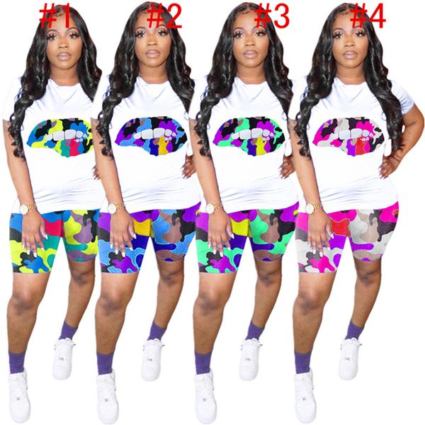 women tracksuits camouflage lips print short sleeve t shirt shorts two pieces set outfits summer casual sports suit d61505, Gray
women tracksuits camouflage lips print short sleeve t shirt shorts two pieces set outfits summer casual sports suit d61505, Gray