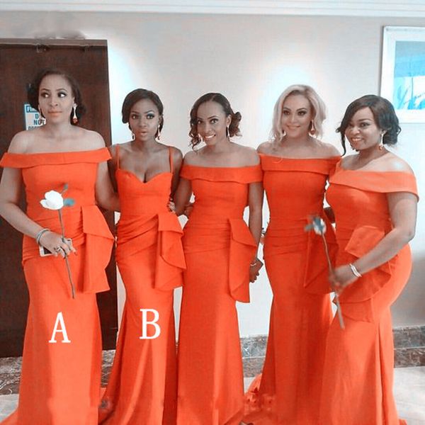 orange mermaid bridesmaid dresses with ruffles waist long bateau neck maid of honor dress prom for women, White;pink
orange mermaid bridesmaid dresses with ruffles waist long bateau neck maid of honor dress prom for women, White;pink