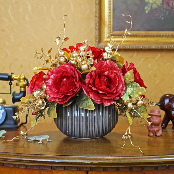 european ceramic vase+artificial flower set decoration home livingroom figurines craft office desksilk fake flower ornaments
european ceramic vase+artificial flower set decoration home livingroom figurines craft office desksilk fake flower ornaments
