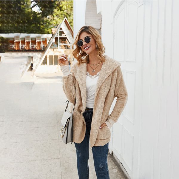 2019 women's autumn and winter in europe and america cross-border long-sleeved jacket zipper hooded coat plush coat wholesale trade sou, Black
2019 women's autumn and winter in europe and america cross-border long-sleeved jacket zipper hooded coat plush coat wholesale trade sou, Black