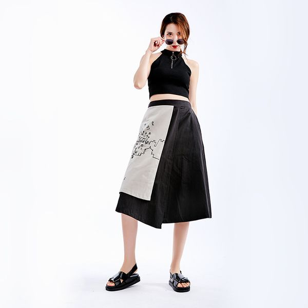 юбка trill костюм-платье summer wear 2019 юбка лаконичная печать брюки-юбки нерегулярная юбка на половину тела, Black 
юбка trill костюм-платье summer wear 2019 юбка лаконичная печать брюки-юбки нерегулярная юбка на половину тела, Black
