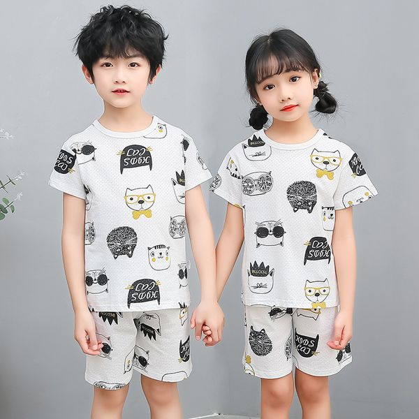 pajamas kids sets summer children girls boys suits nightwear cartoon short sleeve casual nightgown clothing, Blue;red
pajamas kids sets summer children girls boys suits nightwear cartoon short sleeve casual nightgown clothing, Blue;red