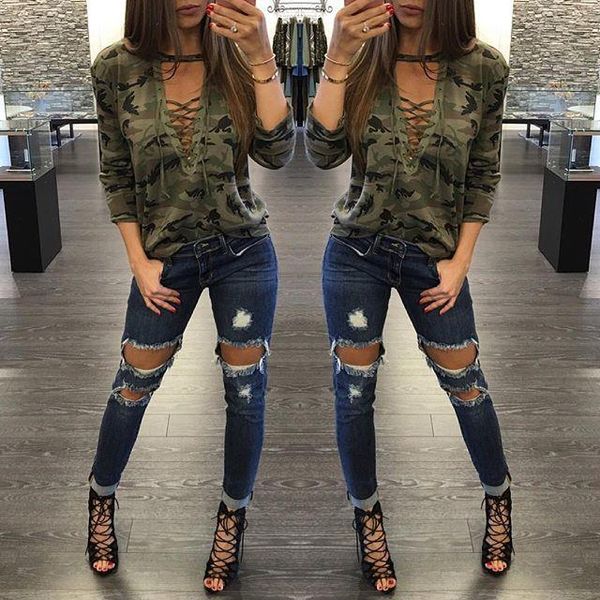 fashion womens shirts women designer clothes t shirts clothing camouflage deep v low-cut long sleeved women's wear shirt t-shirt crop t, White
fashion womens shirts women designer clothes t shirts clothing camouflage deep v low-cut long sleeved women's wear shirt t-shirt crop t, White