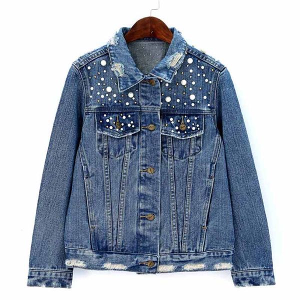 denim jackets women autumn winter short outerwear plus size xl-4xl beading hole jeans coats female casual g235, Black;brown
denim jackets women autumn winter short outerwear plus size xl-4xl beading hole jeans coats female casual g235, Black;brown