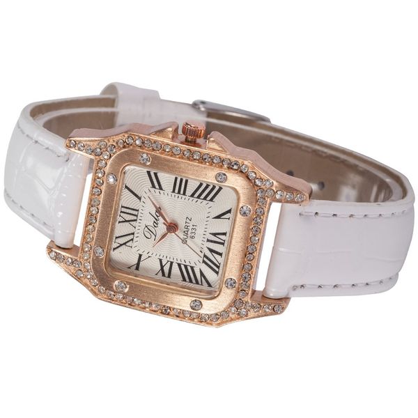 rhinestone wrist watch luxury watches sports square quartz watch with roman numerals rose golden shells, Slivery;brown
rhinestone wrist watch luxury watches sports square quartz watch with roman numerals rose golden shells, Slivery;brown