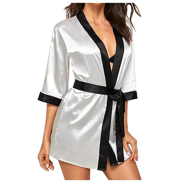 2020 new women bathrobe new women silk long sleeve satin pajamas nightwear robe with belt bathrobe szlafrok sleepwear nightgown, Black;red
2020 new women bathrobe new women silk long sleeve satin pajamas nightwear robe with belt bathrobe szlafrok sleepwear nightgown, Black;red
