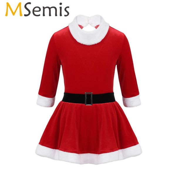 msemis kids toddler girls christmas clothes figure ice skating dress long sleeve ballet leotard mrs claus santa dance costume, Black;red
msemis kids toddler girls christmas clothes figure ice skating dress long sleeve ballet leotard mrs claus santa dance costume, Black;red