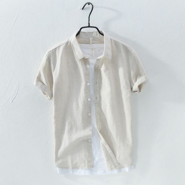 2020 summer new boys leisure short sleeve cotton linen shirt solid square collar youth linen shirt 729, White;black
2020 summer new boys leisure short sleeve cotton linen shirt solid square collar youth linen shirt 729, White;black