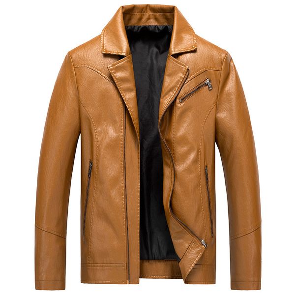 2019 autumn and winter new style men wash and wear treatment fold-down collar pu zipper casual leather coat base-fashion men's c, Black
2019 autumn and winter new style men wash and wear treatment fold-down collar pu zipper casual leather coat base-fashion men's c, Black