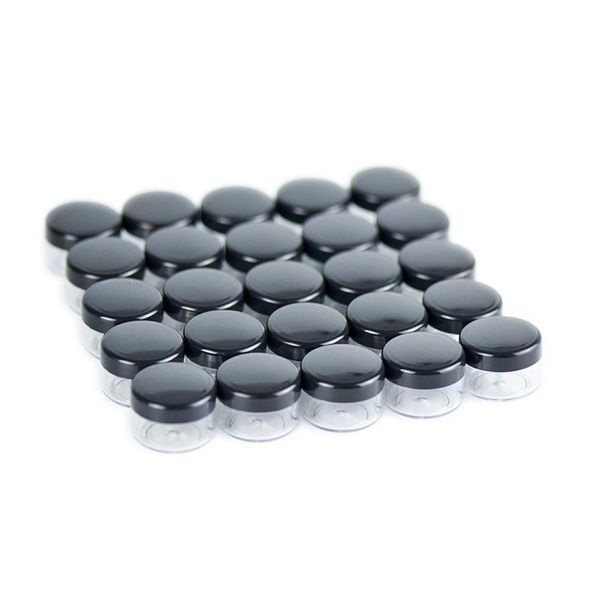 50pcs 3g/3ml jar bpa cosmetic empty container, plastic round pot black screw cap lid, small tiny bottle for make up
50pcs 3g/3ml jar bpa cosmetic empty container, plastic round pot black screw cap lid, small tiny bottle for make up