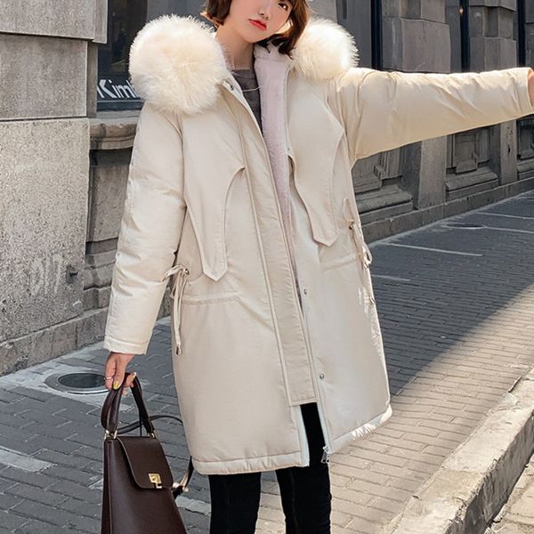 2019 winter warm cotton jackets women faux fur hat clothes long korean hat lamb loose coat casual yellow red hooded warm coat, Black
2019 winter warm cotton jackets women faux fur hat clothes long korean hat lamb loose coat casual yellow red hooded warm coat, Black