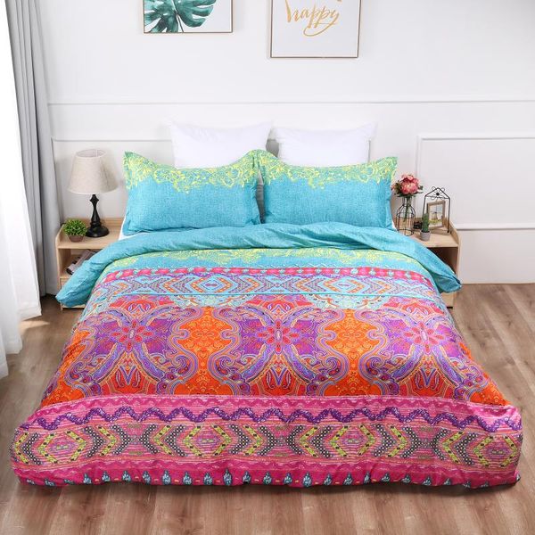 pink bohemian bedding set duvet cover pillowcase twin king size bedclothes bed linen 3pcs home textiles
pink bohemian bedding set duvet cover pillowcase twin king size bedclothes bed linen 3pcs home textiles